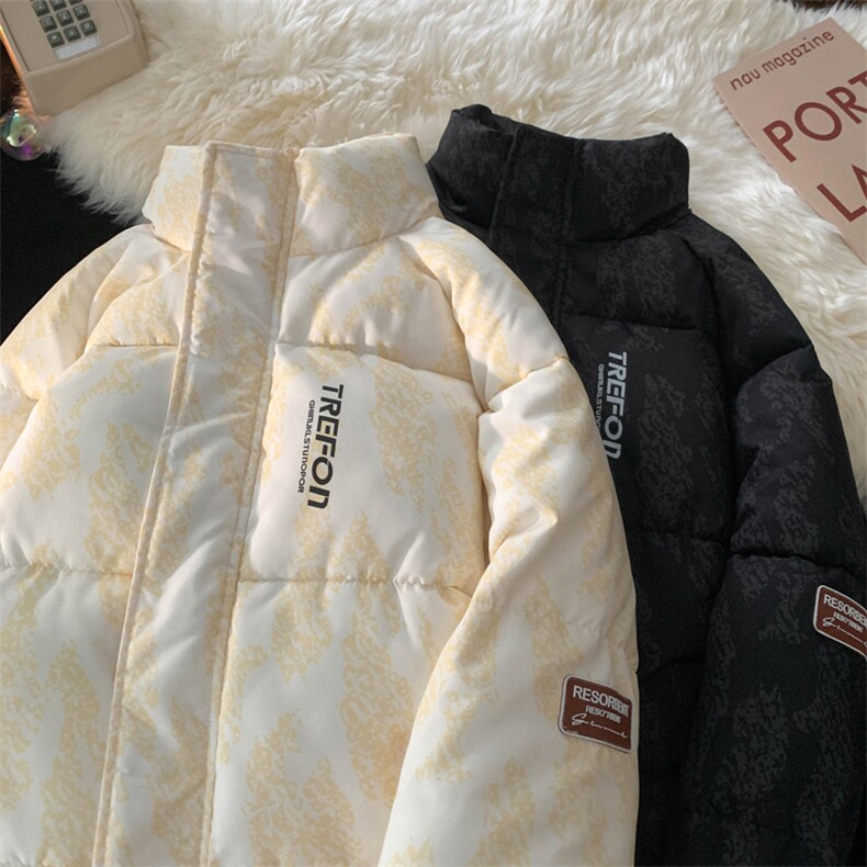 立领棉衣男女印花棉服新款冬装棉袄面包服外套3354-P70控108,男装棉衣,星座207