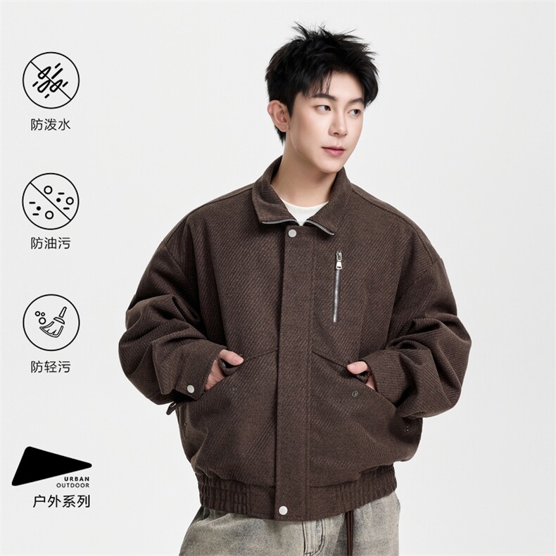 得物二开潮牌时尚立领百搭宽松夹克外套男2025秋新款JK1224-P118,男装夹克,星座1103-3