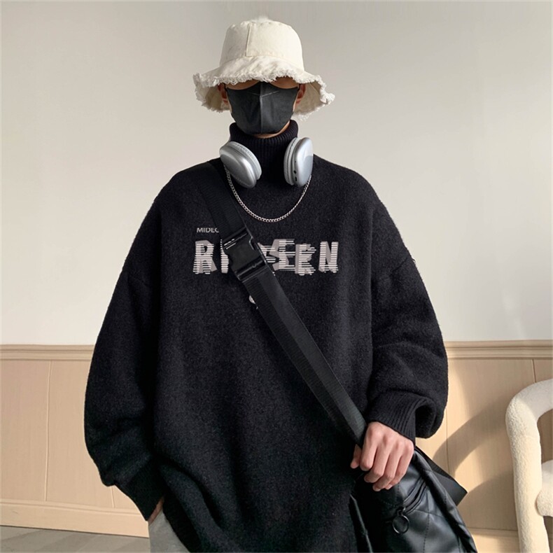 冬季高领毛衣男士加绒加厚翻领男毛线衣MG3364-P55限78加绒+10,男装针织衫/毛衣,电商B370