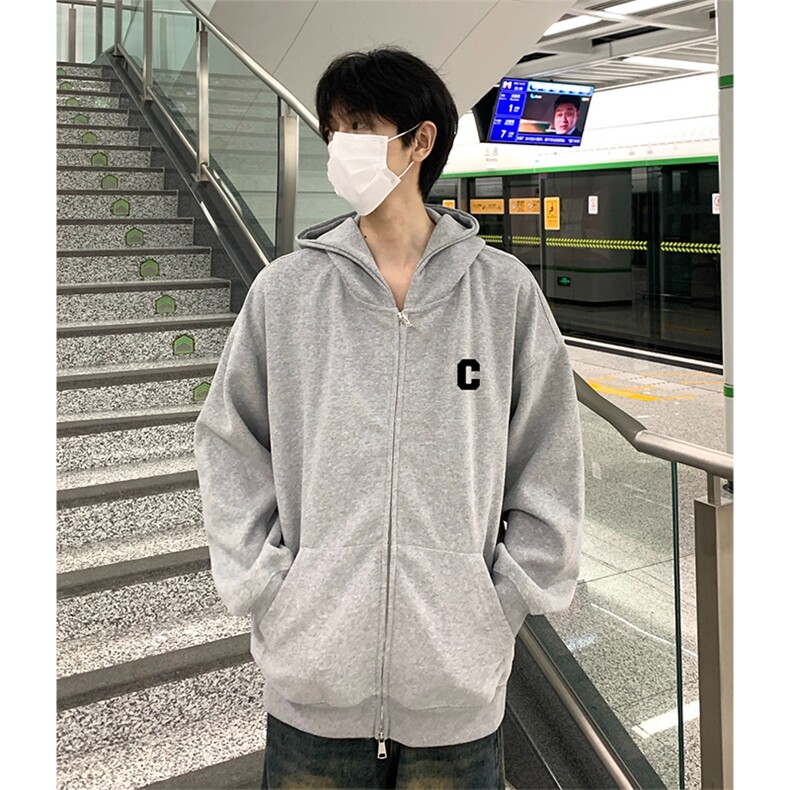 抖音得物高品质 350克秋冬双头双拉链卫衣开衫外套AW7404图片