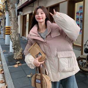 粉色短款渐变羽绒服女2025冬装新款超好看小个子加厚90白鸭绒外套图片