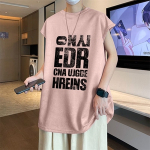 可设48小时发货支持抖音得物来样二开240克重磅美式麂皮绒背心t恤图片