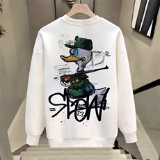 流行无品牌气质时尚新款潮流潮流新款时尚印花长袖T恤卫衣男原宿，男装T恤，星座1210-1
