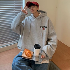 350g华棉潮牌印花连帽卫衣男女休闲春秋宽松时尚上衣5142-P43网图，女装卫衣/绒衫，电商B245