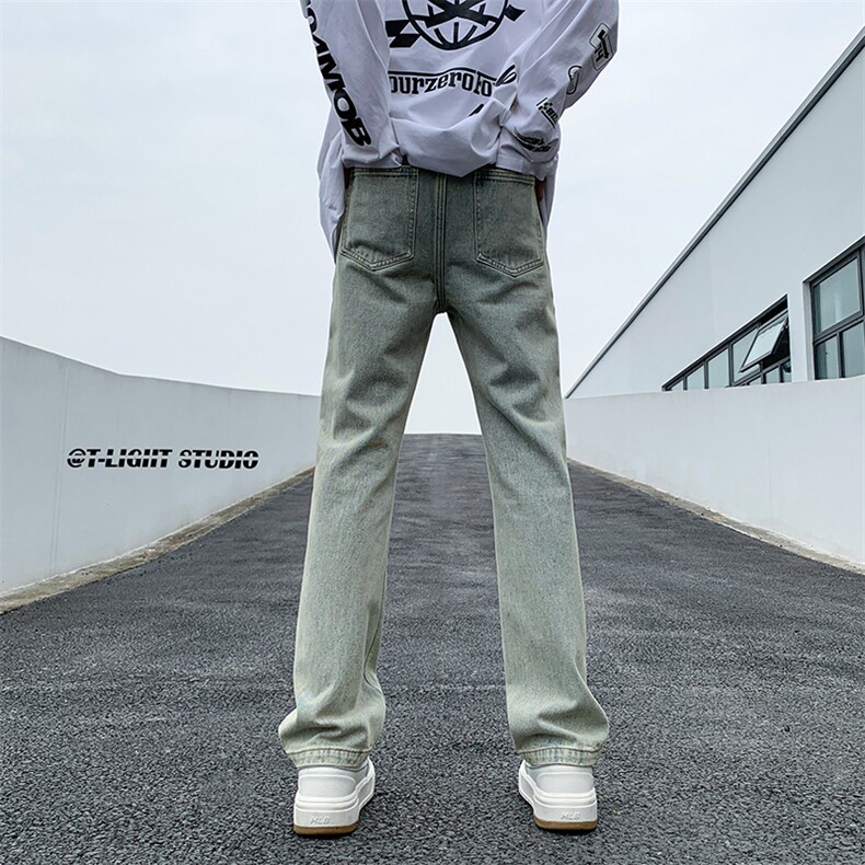 B221美式ins高街暗黑小众修身小脚破洞牛仔裤LK23012-P60控78,男装牛仔裤,电商B221
