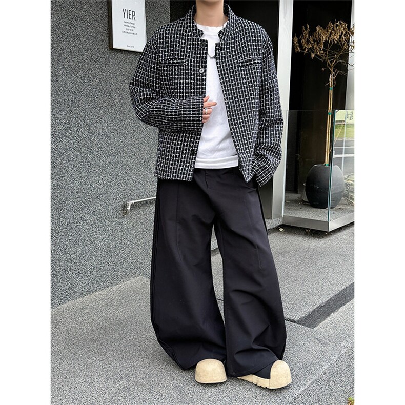 高级感夹克男女春秋季立领潮牌宽松痞帅小香风外套JK204-P60,男装夹克,星座308B-1