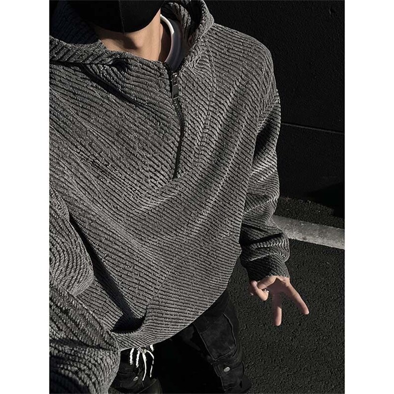 银丝雪尼尔连帽卫衣男 cp116-特p：55图片