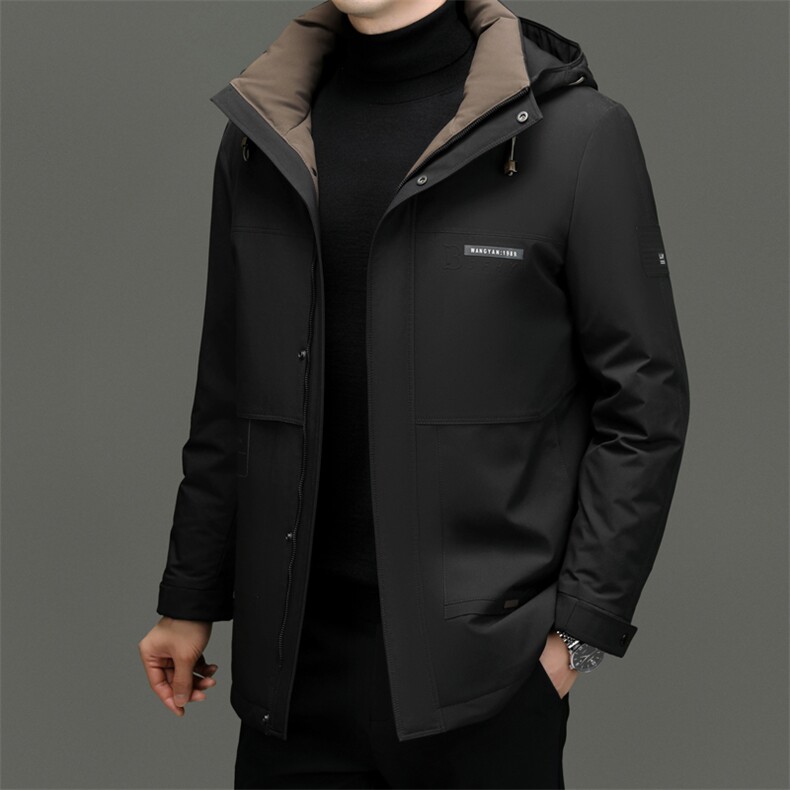 DF89472钱塘2020-2时尚休闲有帽百搭简约中年男士羽绒服P300,男装羽绒服,钱塘207-2