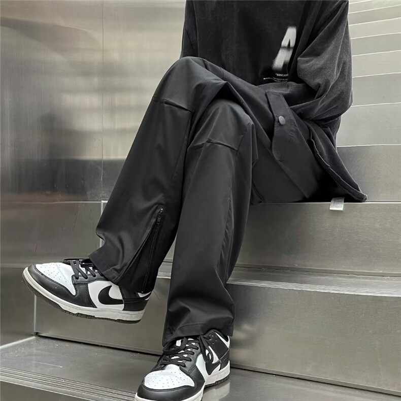 机能垂感工装裤男潮牌直筒宽松拉链阔腿裤高街休闲冲锋裤SK82-p37,男装工装外套,星座1008-1