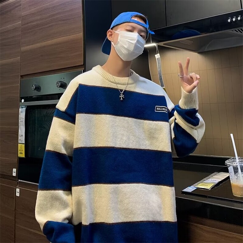 美式圆领毛衣男慵懒风休闲针织衫M509P45,男装针织衫/毛衣,星座1116-2