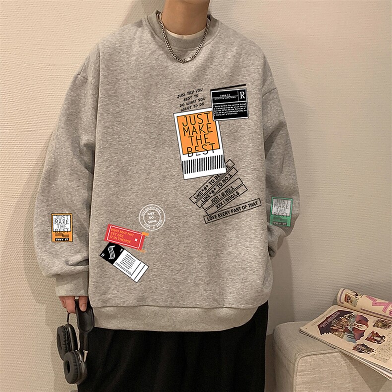 圆领卫衣男大码加厚长袖t恤男2024春S6121-P28,男装卫衣,电商A040