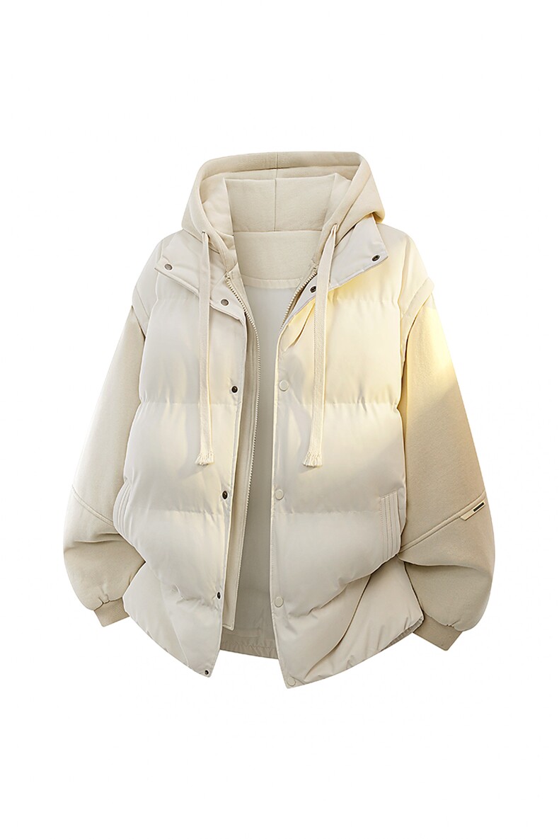 新款冬季羽绒棉服棉袄连帽假两件韩版宽松外套A436-2511-P85,男装棉衣,电商A436