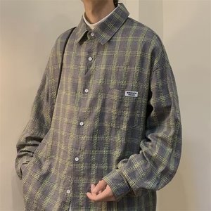 长袖衬衫男港风日系韩版潮流帅气衬衣HC13P40图片