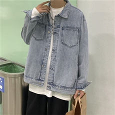 春秋炸街牛仔外套男韩版潮流宽松ins超火痞帅夹克百搭JK455-p65，男装夹克，星座1008