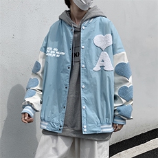 爱心刺绣棒球服男春秋季韩版bf痞帅休闲夹克潮牌百搭W1909-P55，男装夹克，星座512-4