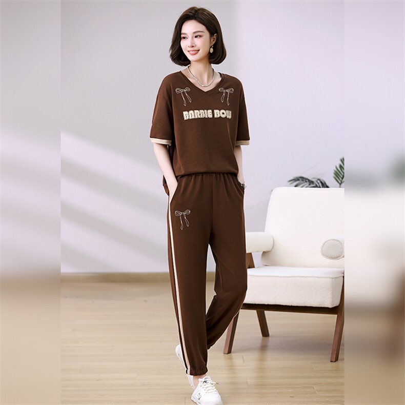时尚休闲女装套装舒适百搭两件套显瘦宽松运动服,女装套装/套裙,叶笙衣