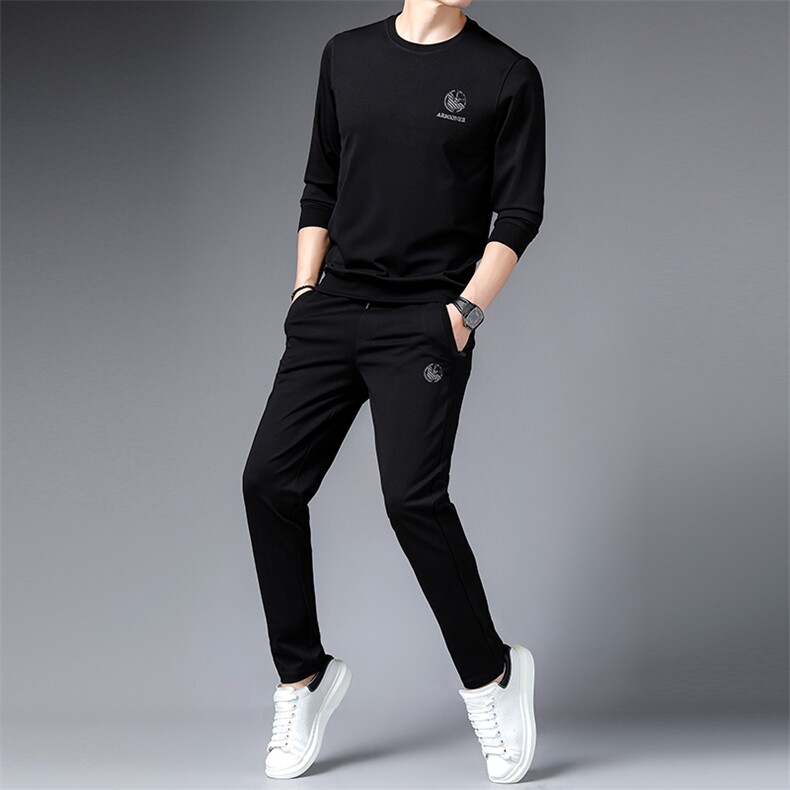 SA9630-2钱塘2020-2中青年男士冬季厚款圆领套装时尚休闲卫衣P137,男装休闲套装,钱塘207-2