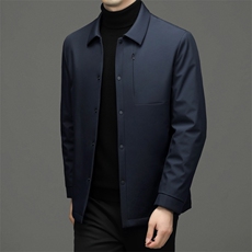 CSMF92258钱塘2020-2中年男士商务休闲冬季厚款简约翻领棉服P165，男装棉衣，钱塘207-2