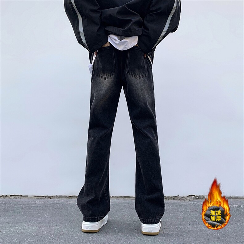 B221 美式ins高街加绒加厚牛仔裤 LK22087-P55 控78 加绒P65控88图片