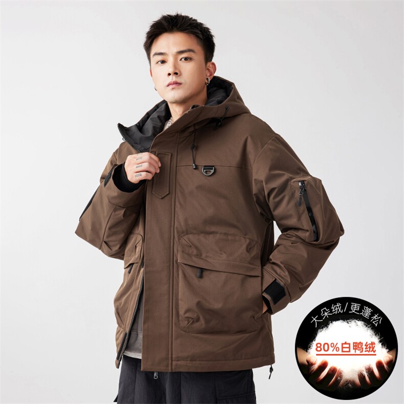 新标80重磅冬季工装羽绒服保暖潮外套冲锋衣A436-973-特P198,男装夹克,电商A436