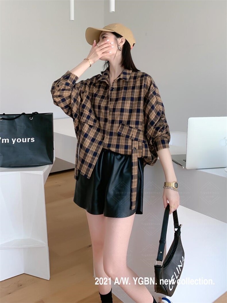 2021秋季格子衬衣，其它，依歌贝诺