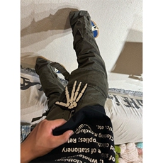 【有货】军绿色绑带工装裤男潮牌美式高街vibe裤子直筒D713LL-P60，男装休闲裤，星座1007（原301D）