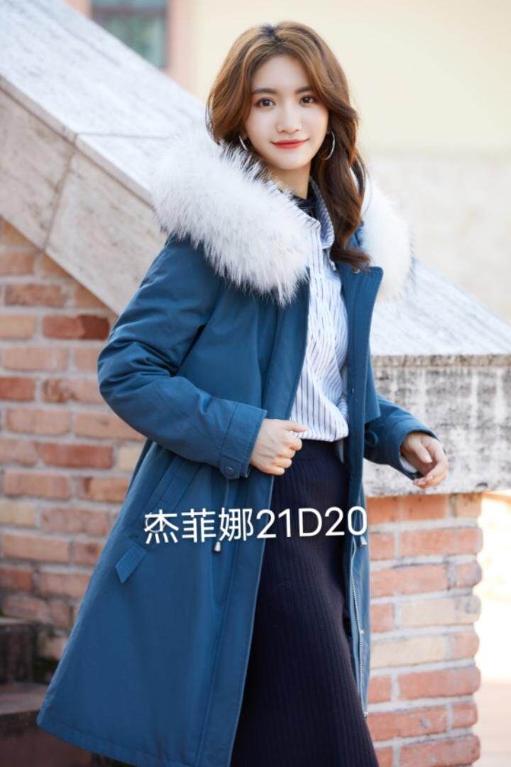 中长款派克羽绒服，女装羽绒服，杰菲娜