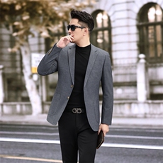 春季新款便西男士格子西装休闲西服外套7817P145225，男装西服套装，电商D225-1