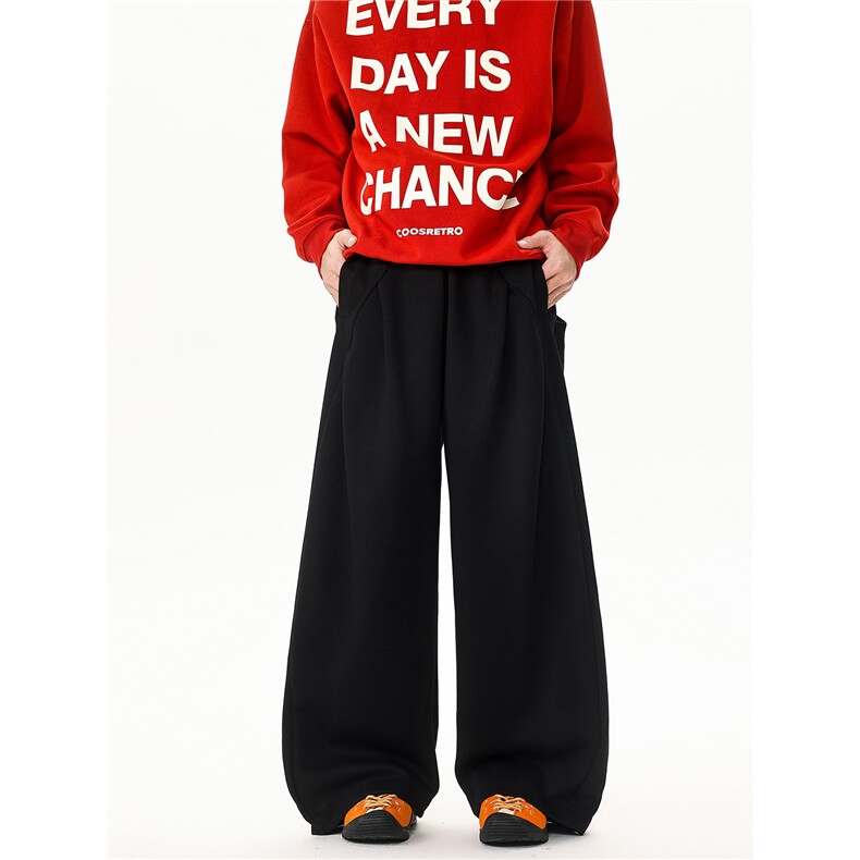 8XL-M新款美式解构设计感阔腿裤弯刀裤男宽松休闲运动裤K9179P58，女装休闲裤，电商D206-1