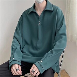 衬衫日系潮流宽松慵懒新款百搭休闲文艺男H21P33图片