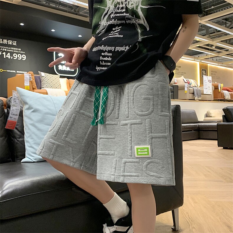 2023华夫格针织短裤夏季重磅潮牌休闲运动5六分裤子K07-P40-控68,男装休闲裤,星座816A（原B366）