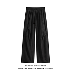YK120P28控69平铺欢迎来比品质夏季垂感冰凉褶皱潮牌休闲裤，男装休闲裤，电商A249