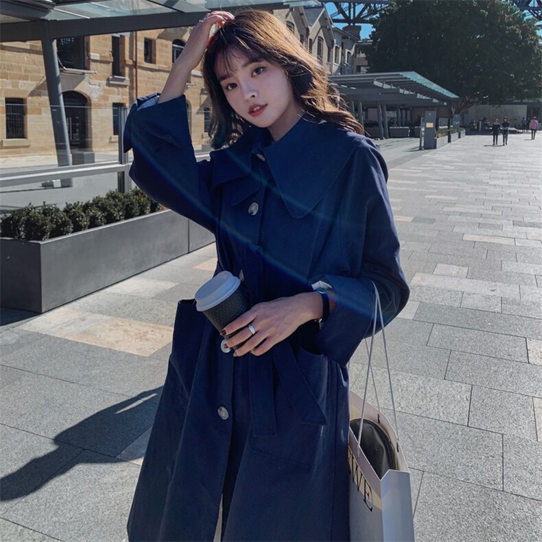 现货271-1987-P135新款中长款风衣外套控价188,女装风衣,浙宝271