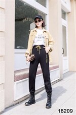 ▲??：16209 极简主义经典单品 时尚卫裤，松紧腰，女装休闲裤，都市米兰