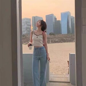 【现货】小香风冰丝背心 黑白两色,女装背心吊带,CHERRY·印