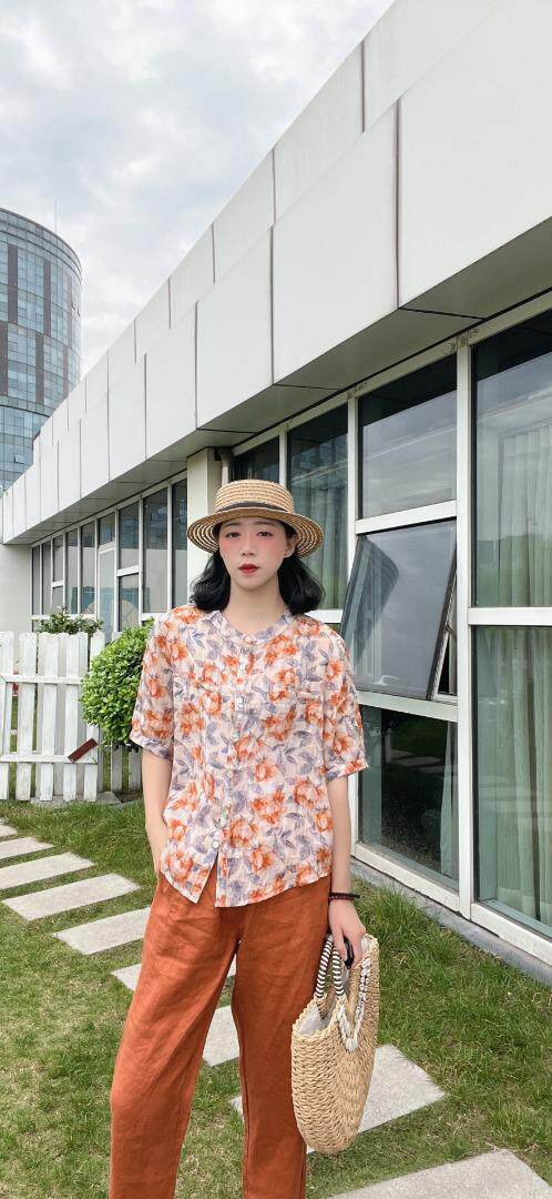 纯苎连衣裙小衫裤子裙子衬衣 时尚风 风淑女风休闲风，女装连衣裙，川哲