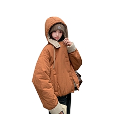 新款橘色连帽棉衣2C007-195-P185-K278，女装棉衣/棉服，2C007