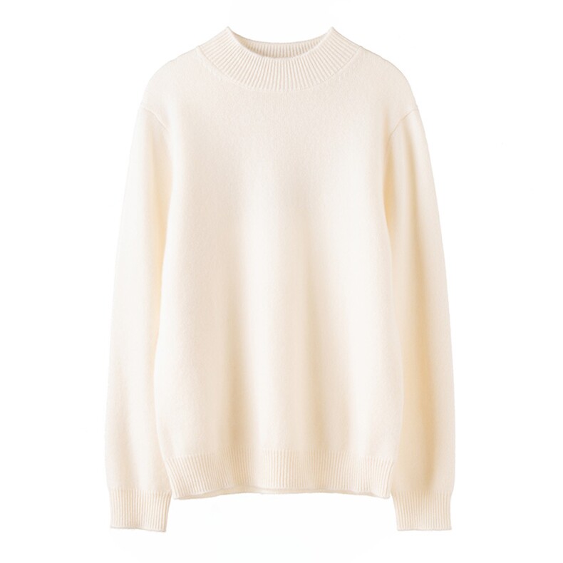 2025新款春秋季半高领羊绒衫女100纯羊绒山羊绒针织衫女毛衣，女装羊绒衫，濮尚羊绒