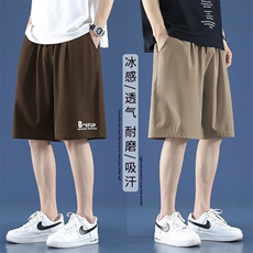 凉感印花冰丝短裤垂顺百搭时尚潮流休闲宽松DK507特批17，男装休闲裤，星座718-1