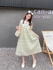 2022 夏季连衣裙 花裙子,女装连衣裙,泰靡(1F)