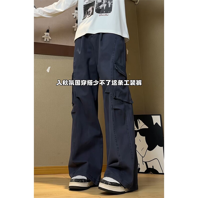 自拍图大胆上cleanfit微喇工装裤美式水洗休闲裤长裤K3602-特P68,男装工装外套,电商B295
