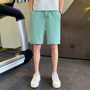 2024夏季新款 休闲纯色松紧腰修身短裤五分裤男K202-p35控49图片