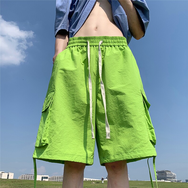 港风23新款夏季时尚百搭宽松工装大口袋短裤五分裤A6261P40控58,男装牛仔裤,电商A268A