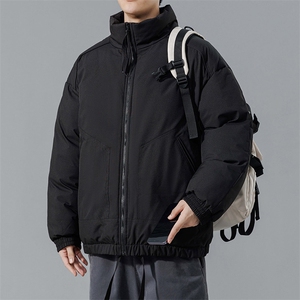 现货冬季美式休闲加厚雪山外套夹克立领纯色三防户外工装棉服图片