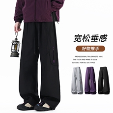 户外速干工装冲锋裤男春季薄款宽松直筒户外运动休闲裤Z6909-P42，男装工装外套，星座610（原A335）