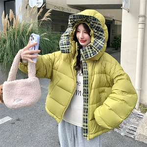 新款 绿色连帽羽绒服2C007-522-P335-K498(90绒）图片