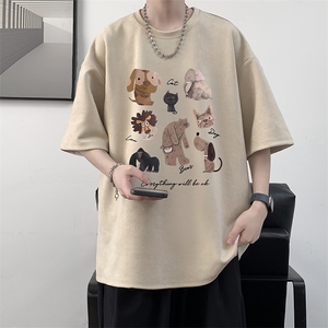 麂皮绒短袖t恤男大码半袖男 JD82444-P25图片