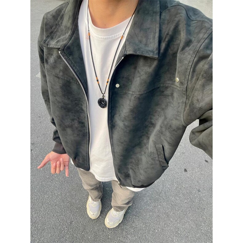 【有货】5333CC-特P80夹棉麂皮衣外套男加厚翻领棉衣,男装夹克,星座1007（原301D）