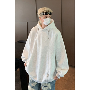 得物二开卫衣重磅华棉光板连帽卫衣B386-DB52-批48图片