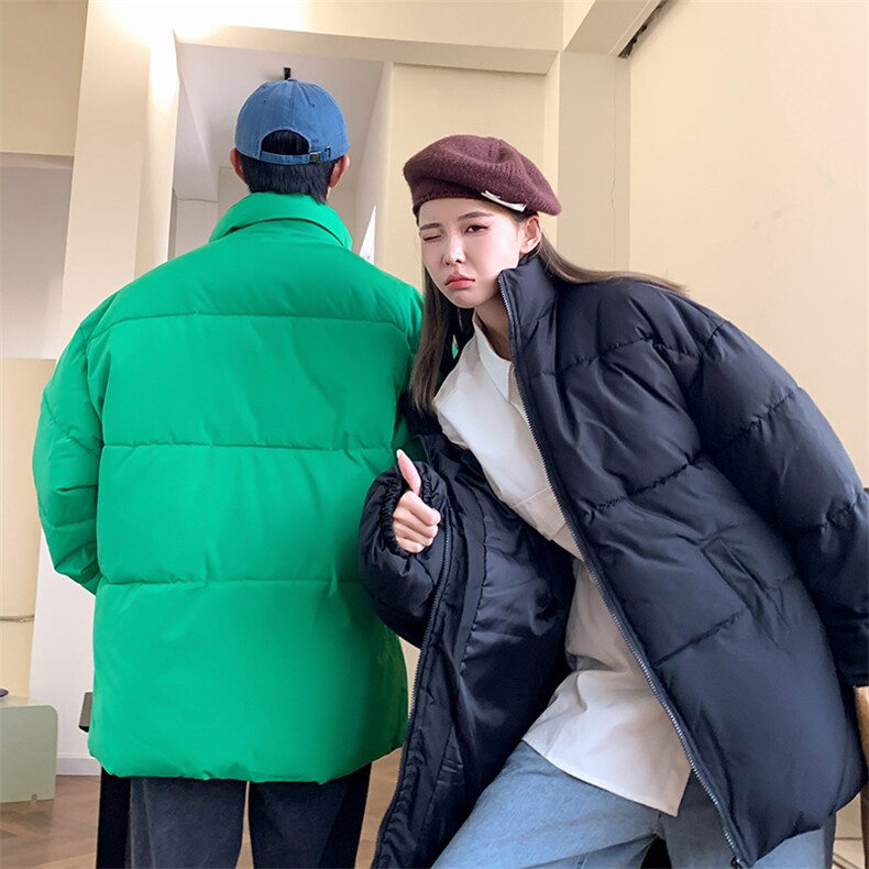 涂层面料绝不跑棉光板情侣棉衣男女棉服纯色面包服棉袄无差价-P36图片